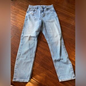 American Eagle Stretch Mom Jeans Straight Leg High Rise Sz 4